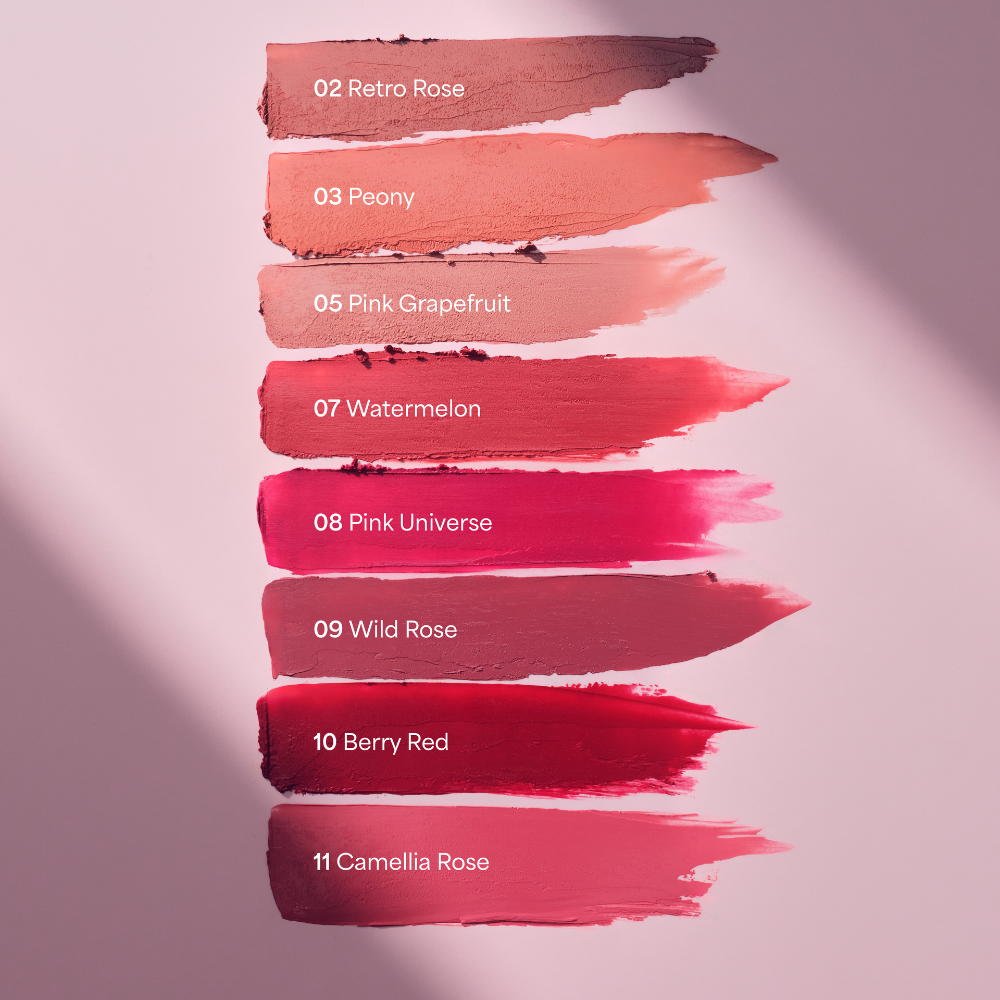 lavera Cream Glow Lipstick -Peony 03- lors de l'application