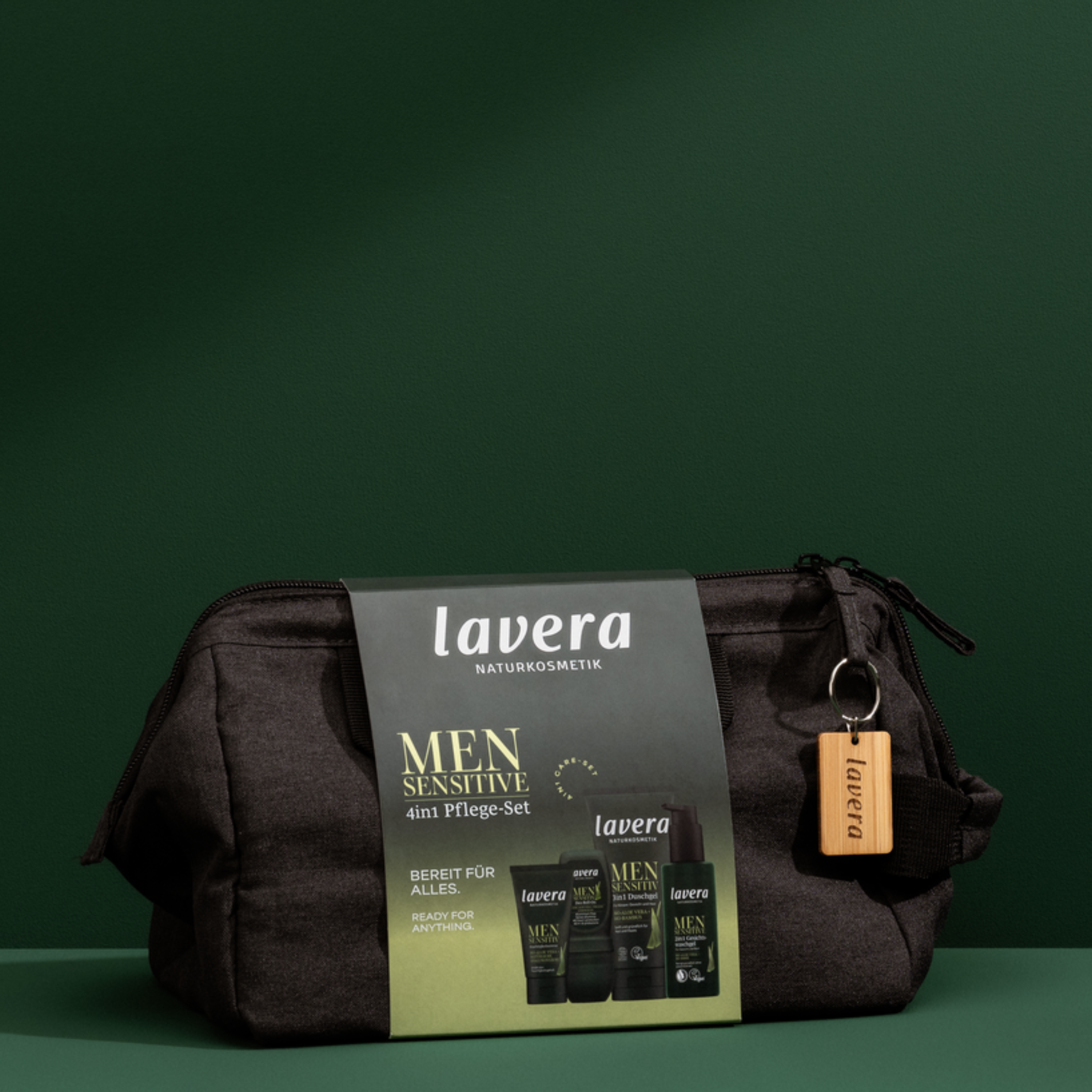 lavera Men sensitive 4in1 Pflege-Set + Kulturbeutel