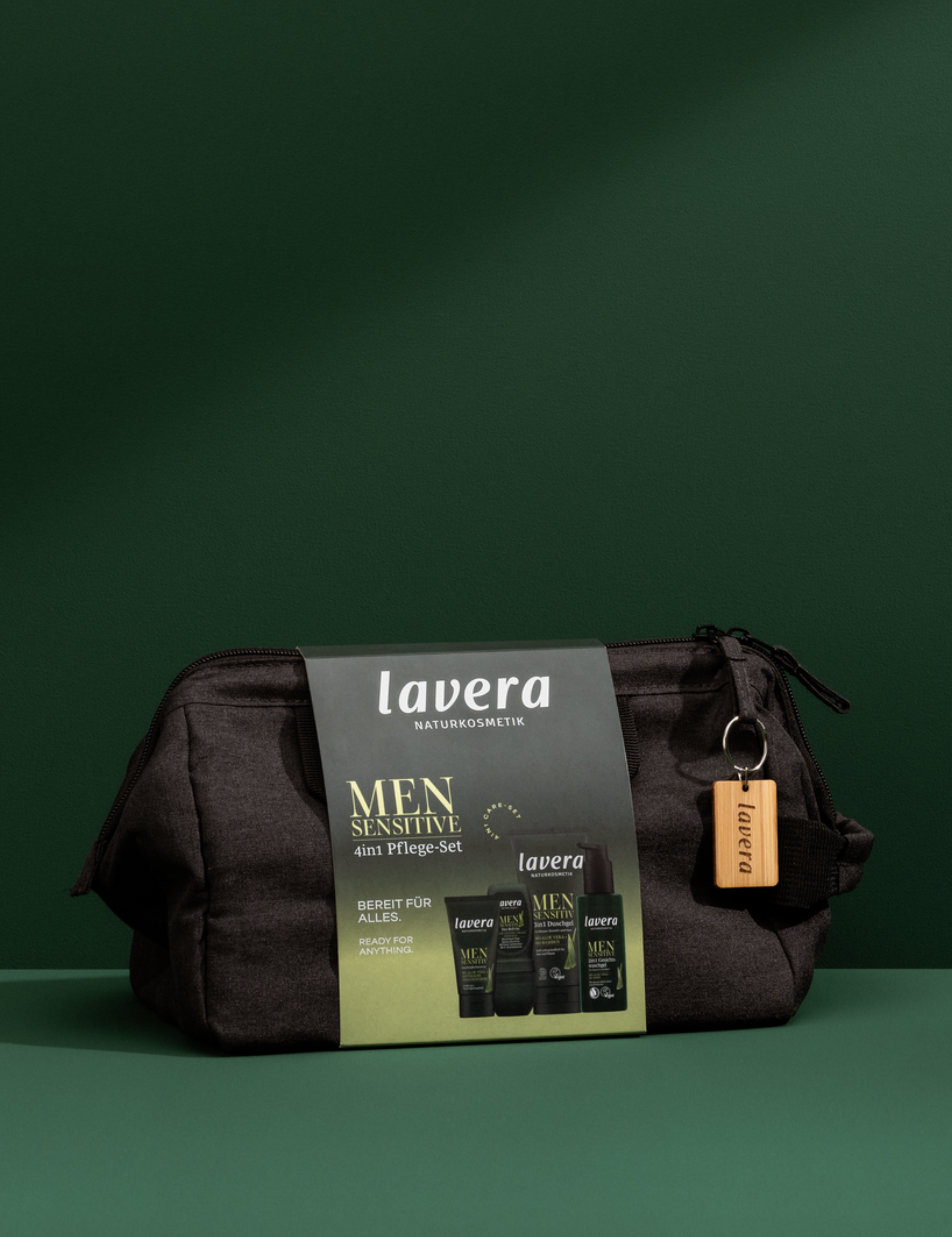 lavera Men sensitive 4in1 Pflege-Set + Kulturbeutel
