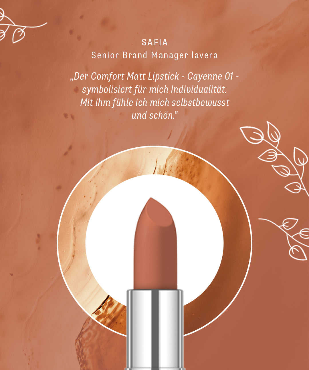 lavera Comfort Matt Lipstick -Cayenne 01-