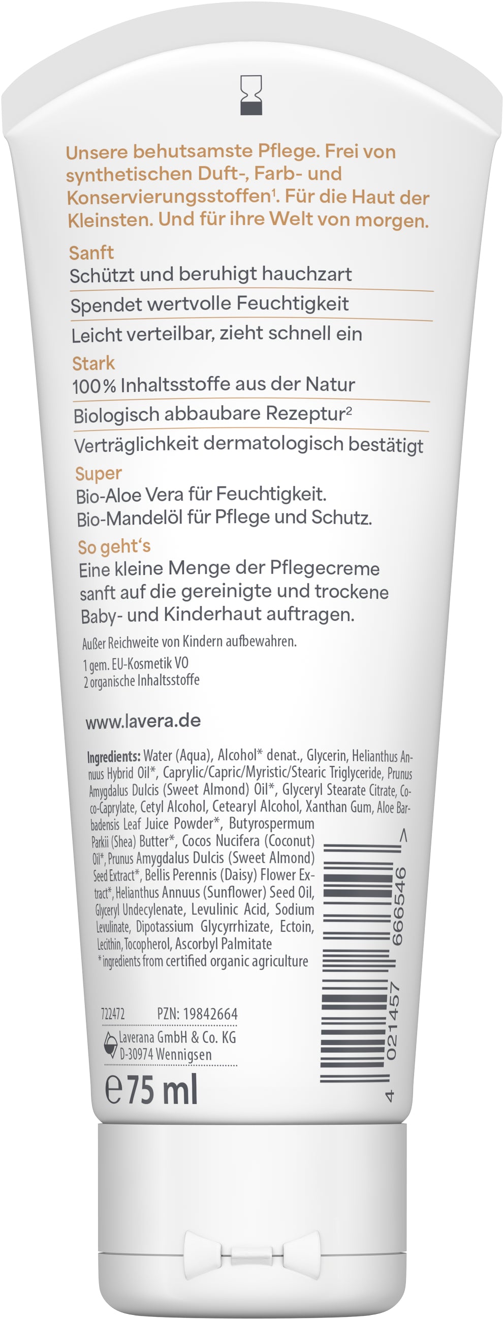 lavera Baby & Kinder Pflegecreme hauchzart