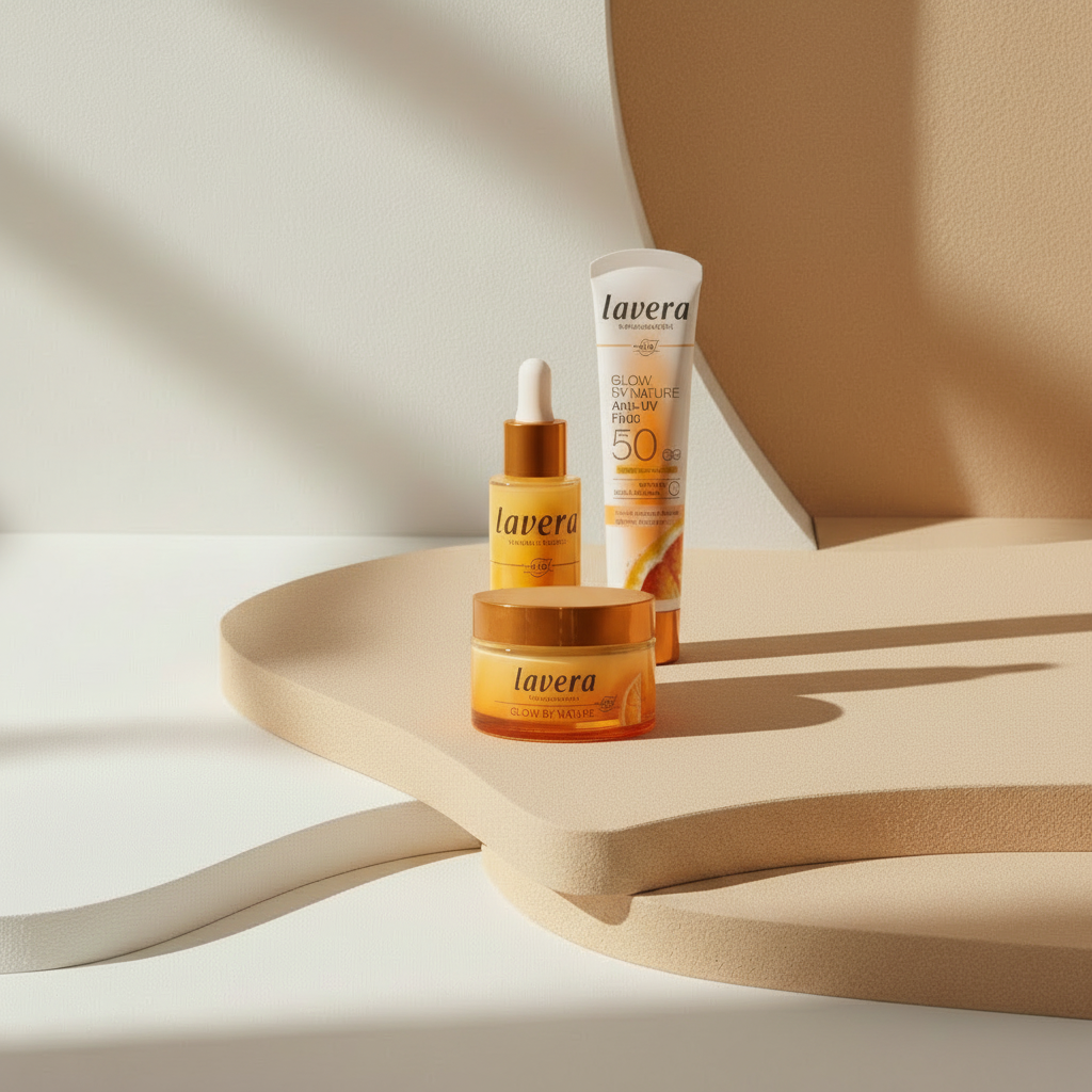 Glow by nature 3in1 Creme, Serum und Anti-UV Fluid LSf 50 (AI-generated image)