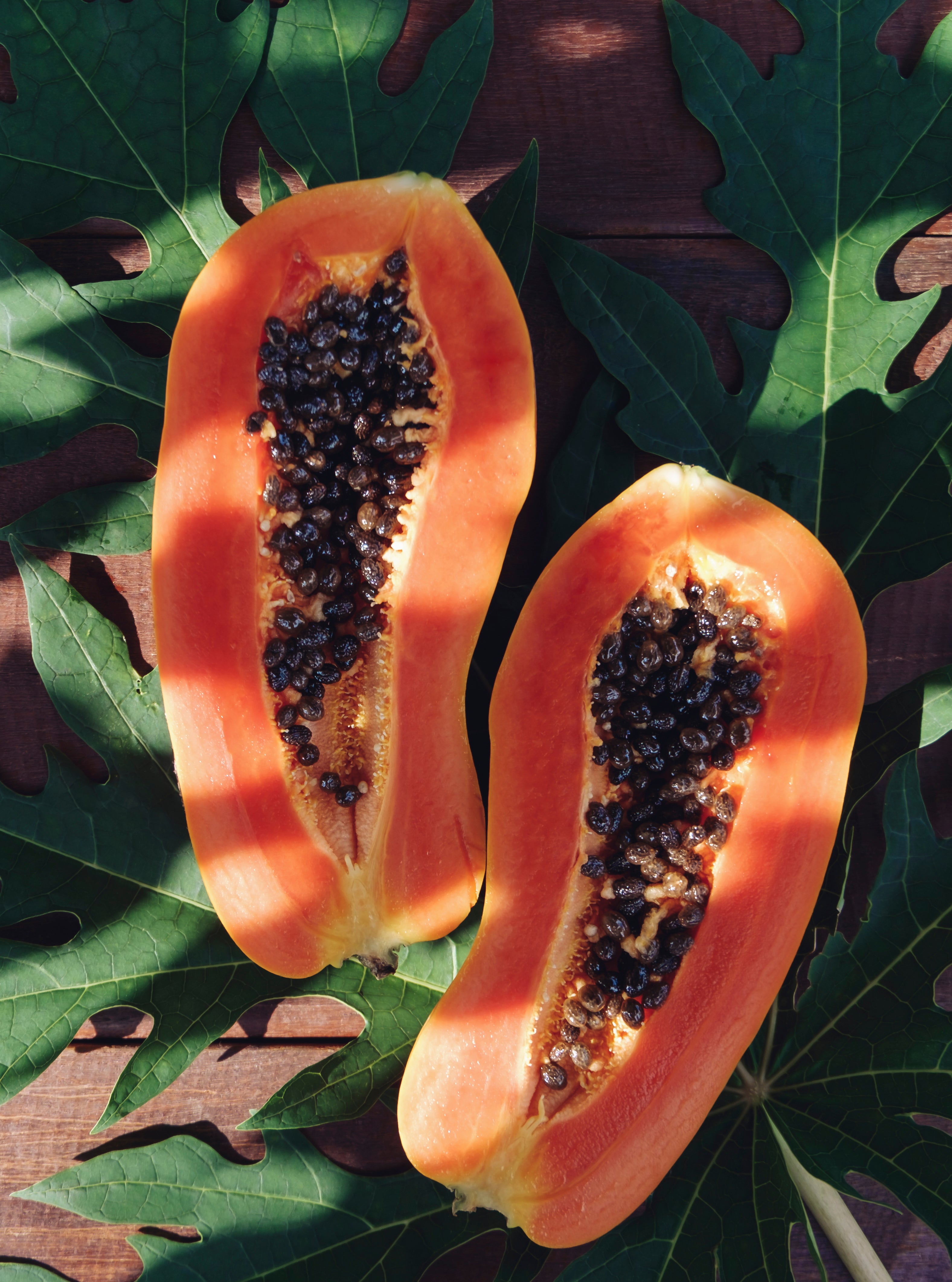 halbe Papaya-Frucht