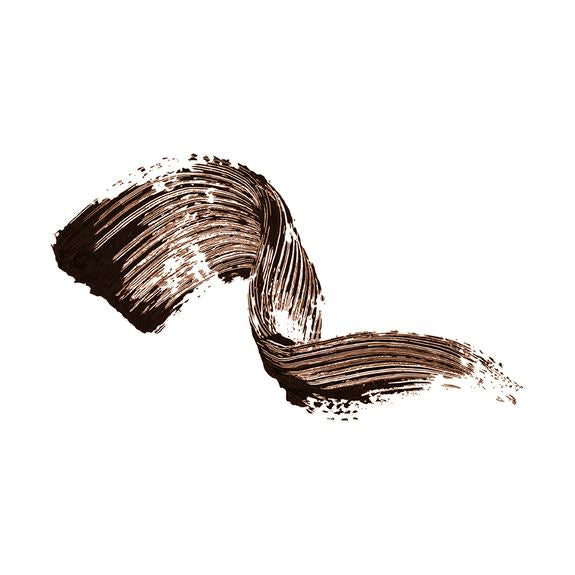 Courbe de mascara brun comme texture sur fond blanc
