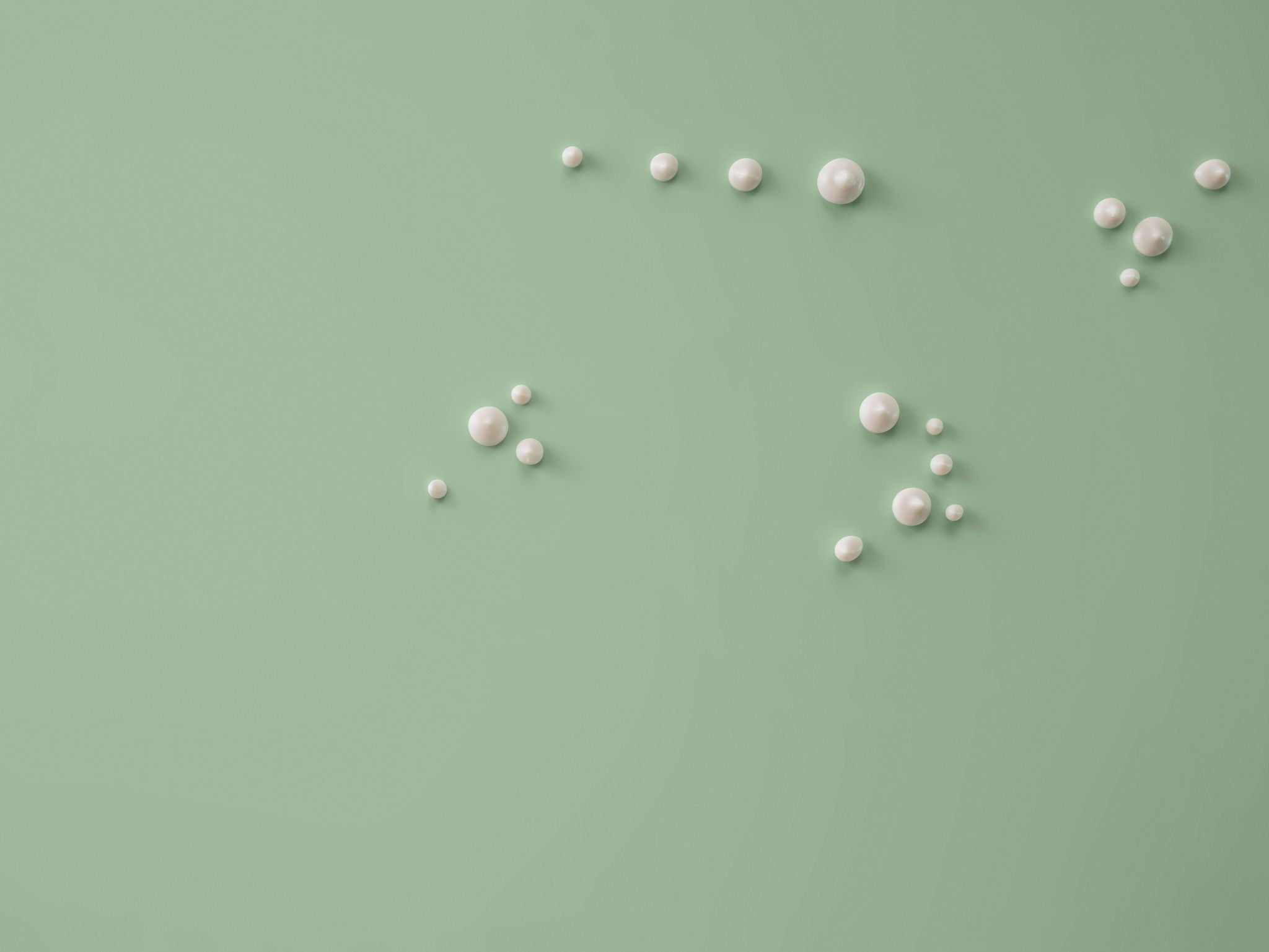 fond vert avec gouttes de crème
