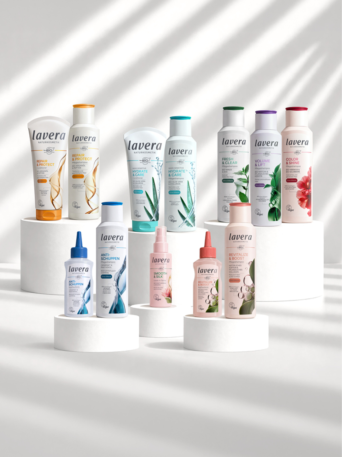 Gesamte Range der neuen Hair Care Produkte