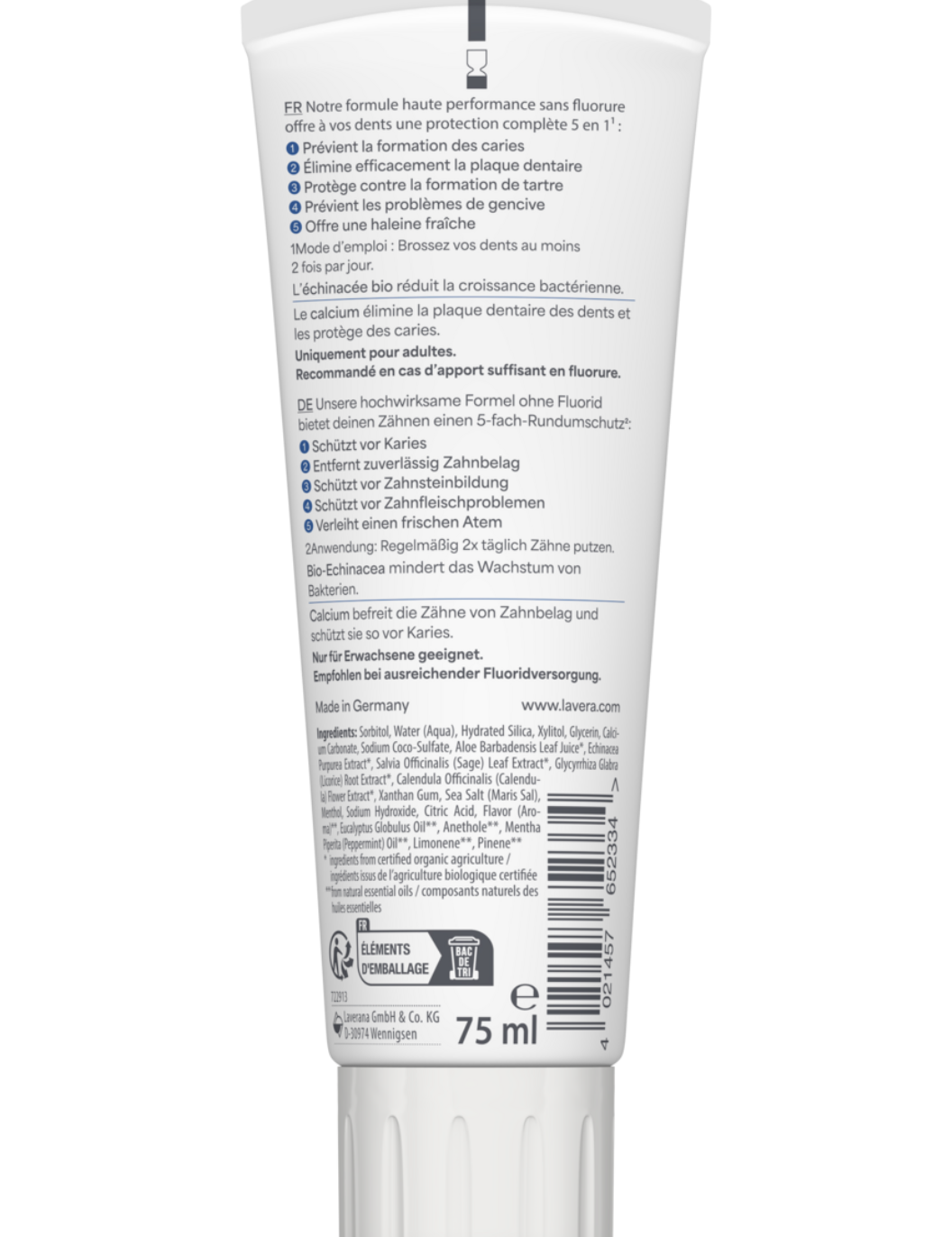 lavera Zahncreme Complete Care Fluoridfrei