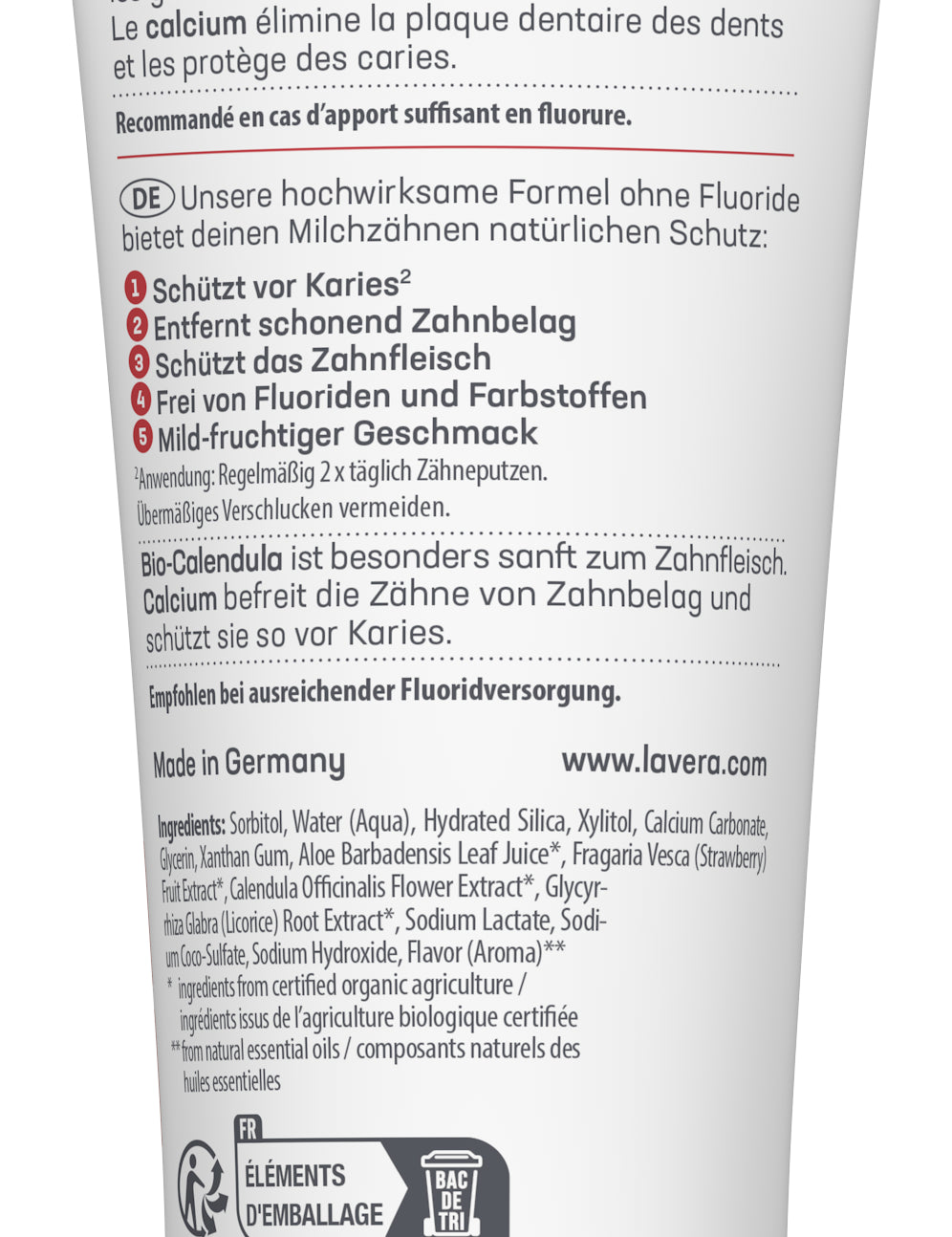lavera Zahncreme Kids Fluoridfrei