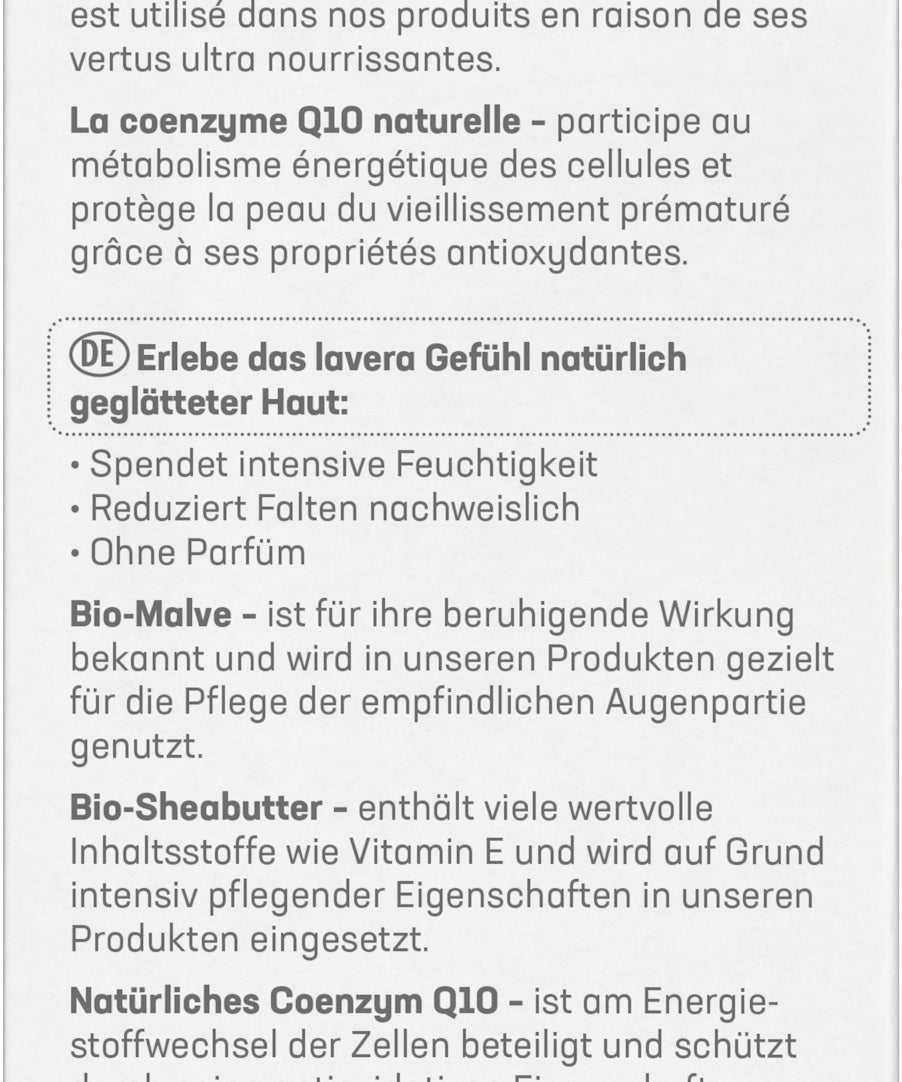 lavera basis sensitiv Anti-Falten Augencreme Q10