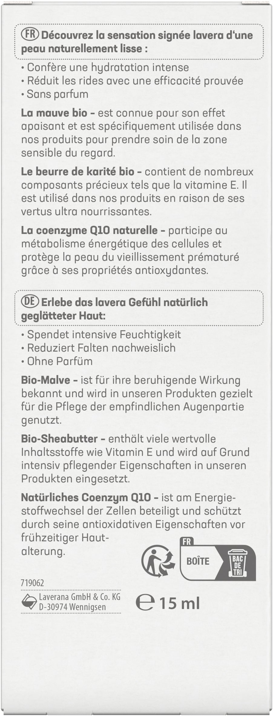 lavera basis sensitiv Contour des Yeux Anti-Rides Q10