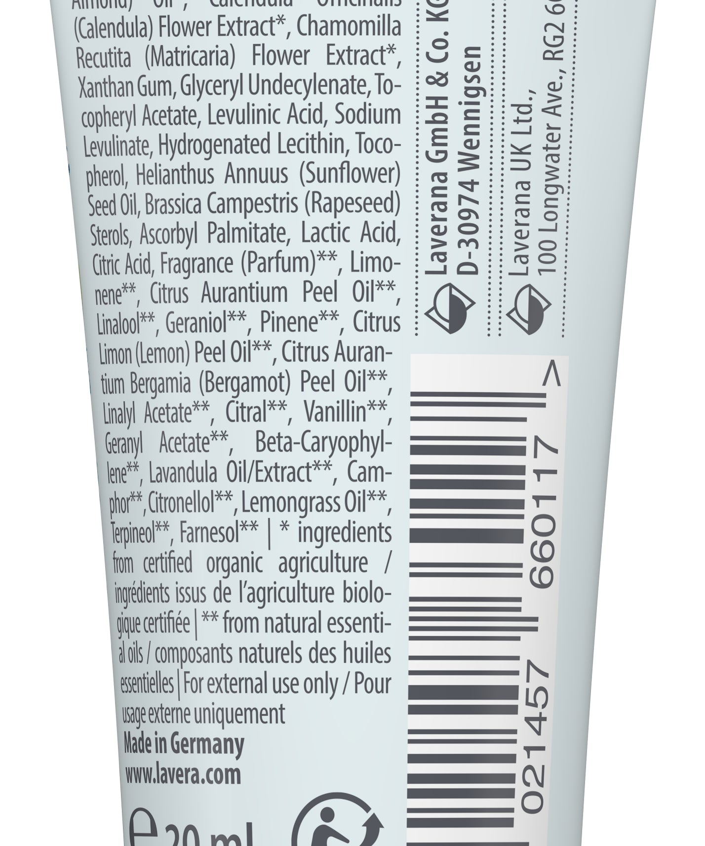 lavera Reisegröße basis sensitive Handcreme