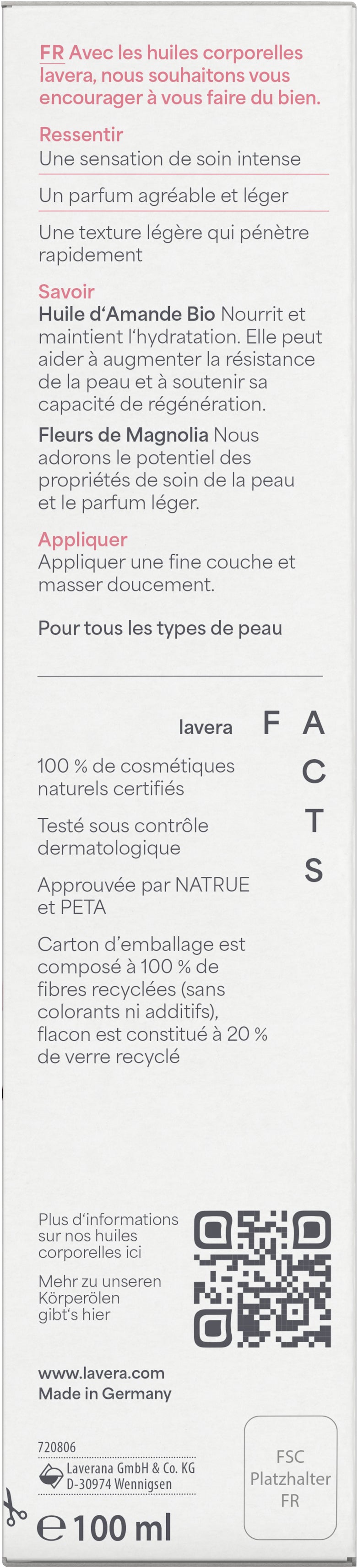 lavera Bien-être huile corps