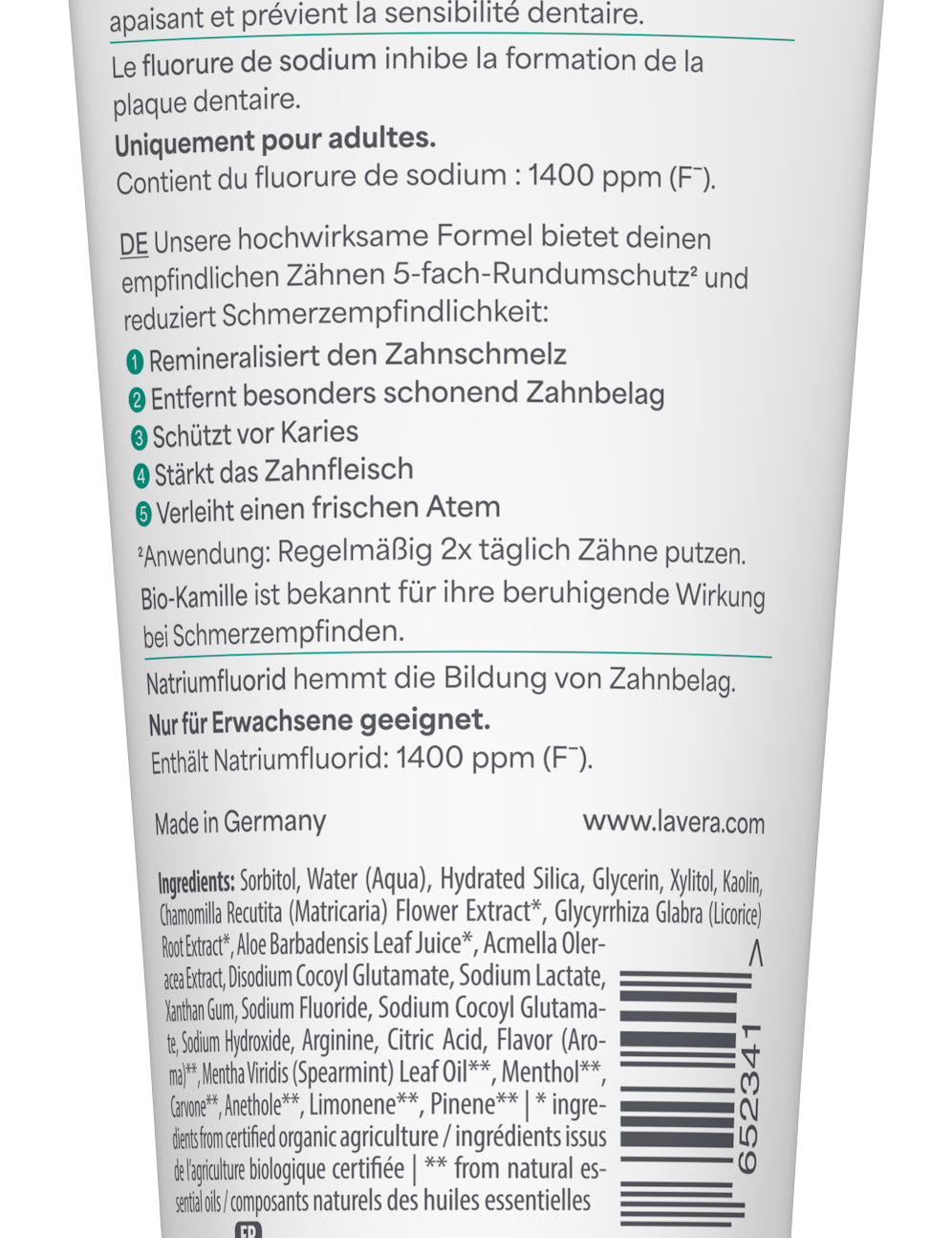lavera Zahncreme Sensitive & Repair