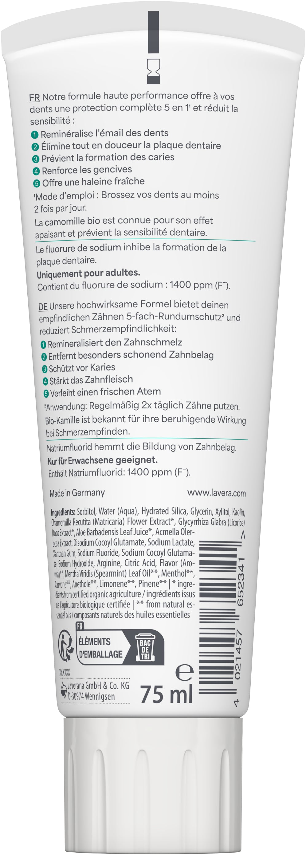 lavera Zahncreme Sensitive & Repair
