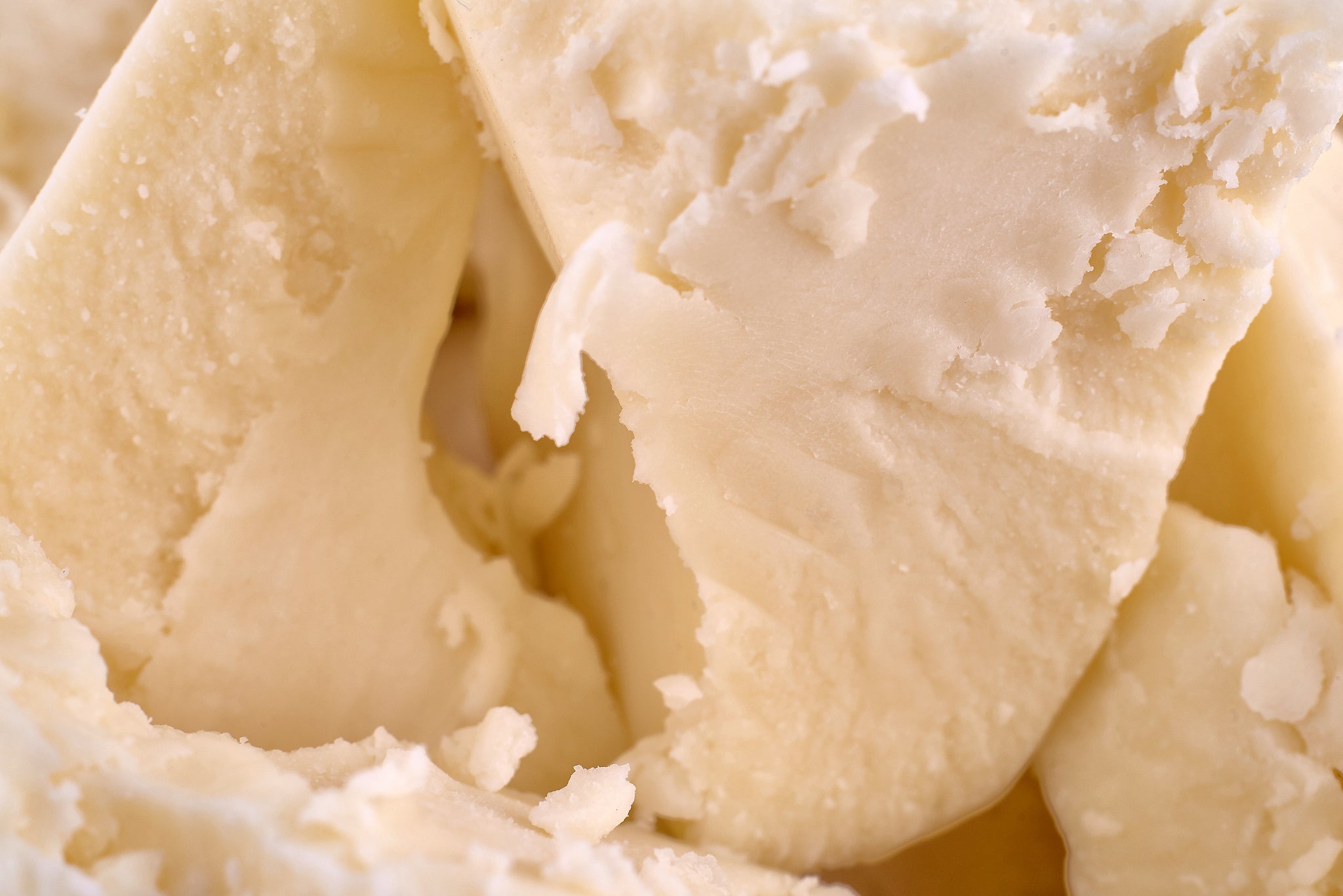 Nahaufnahme von roher Kakaobutter